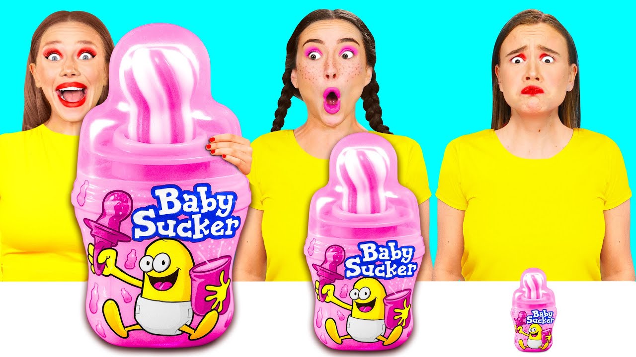 大・中・小フードチャレンジ | おもしろい食べ物戦争 BaRaDa Best