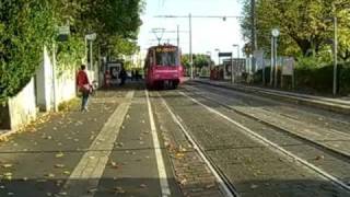 preview picture of video 'Trams of Bonn, Germany. Route 66 Telecom Express.'