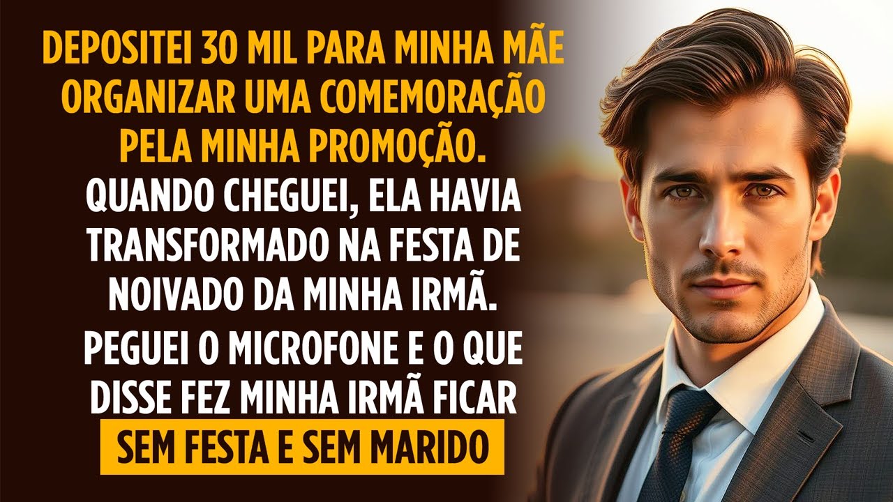 Depositei 30 mil para minha mãe celebrar minha promoção e ela transformou na festa da minha irmã