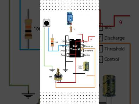 Mastering Time: Unleashing the 555 Timer IC in a Time Delay Relay Circuit! ⏱️🔧 #ShortsMagic