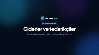 Giderler ve tedarikçiler | Saha Servis Programı | Servios