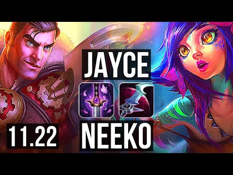 JAYCE vs NEEKO (TOP) | 1.4M mastery, 4/1/4 | KR Master | 11.22