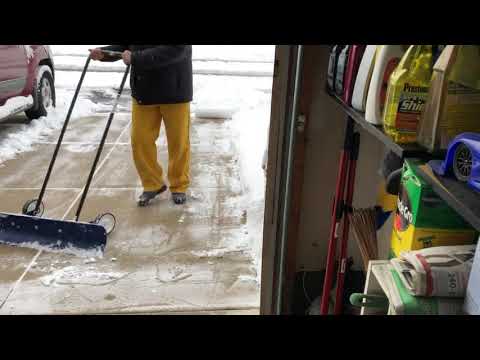 Use The Best Wheeled Snow Pusher on The Planet - The Snowcaster