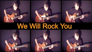 Queen we will rock you - acoustic version with 7 guitars - marco vitali