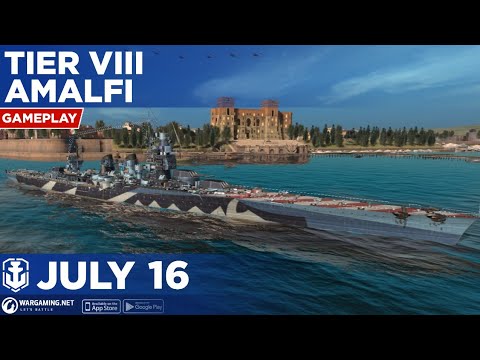 World of Warships Blitz: Italian Cruiser Tier 8 Amalfi Gameplay and Stats