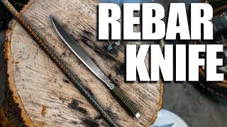 Forging a Knife from Rebar | My first Knife