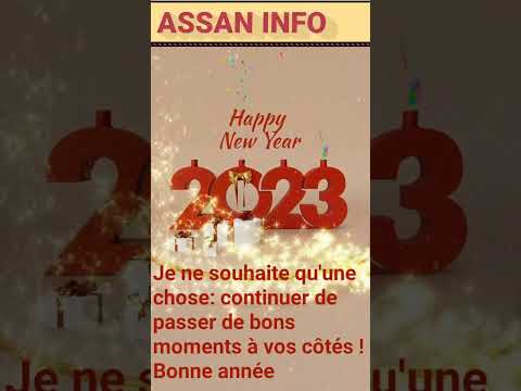 Je vous présente tous mes meilleurs vœux pour cette nouvelle année 2023.