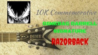 Video thumbnail for Dean Guitars 10,000 Commemorative Dimebag Darrell Signature Razorback by Robert Jackson