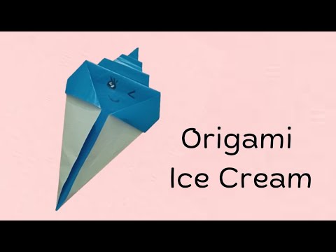 Origami Ice cream Cone Tutorial - Easy for Beginners