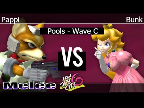 LTC 6  - Gipper | Pappi (Fox) vs Bunk (Peach) Pools - Wave C - Melee