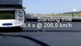 preview picture of video 'Audi S3 standing mile at Lappeenranta airport 11.06.2011'