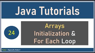 Java Tutorials : Arrays Initialization and Foreach Loop #24