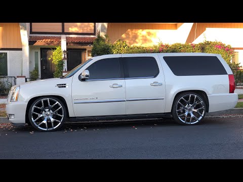 Cadillac Escalade ESV Belltech 751sp Kit slammed on 26’s