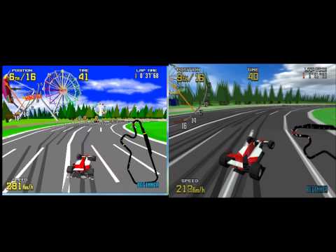Virtua Formula (MAME) Vs Virtua Racing - Flat Out - Sega 3D Ages 2500