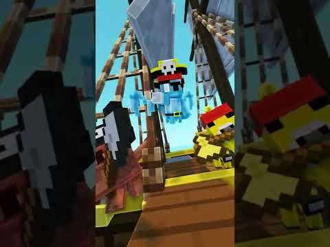 Minecraft Pet Mobs as Pirates #shorts