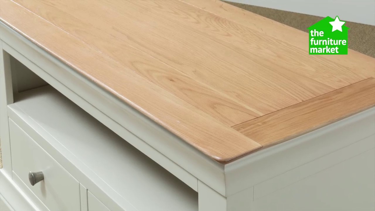 Country Cream Painted Oak Small TV Cabinet