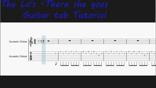 The La's -There she goes - Guitar tab Tutorial