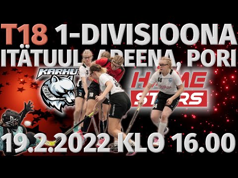 T18 1. divisioona. Karhut - Häme Stars. Itätuuli Areena, Pori. 19.2.2022