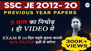 SSCJE previous year question paper (2012-2020 )#ssc_je | PYQ| Mechanical Engineering by Rahul sir