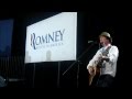 MITT ROMNEY-CHRIS HOLLY  "REDEMPTION SONG" at SC Rally 1/20/12