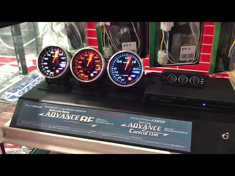 DEFI ADVANCE BF Gauges and control unit on display in SUPER AUTOBACS  - Shin-Koiwa ,Tokyo, Japan .