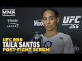 Taila Santos On Roxanne Modafferi’s Durability: ‘She Doesn’t Stop’ | UFC 266 | MMA Fighting