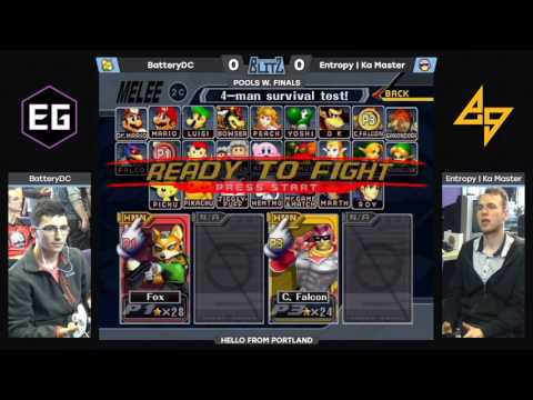 BatteryDC (Fox) vs. Entropy | Ka Master (Falcon) | SSBM Pools WF | BTB