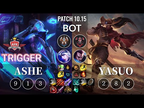 APK Trigger Ashe vs Yasuo Bot - KR Patch 10.15