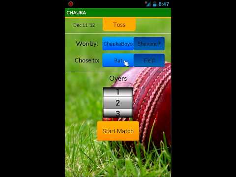 Chauka Cricket Scoring App Video