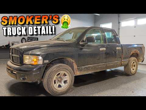 Cleaning a Smoker's "UNCLEANABLE" Junkyard Truck!