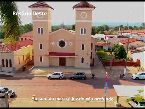 Hino Nacional com apresentação dos municípios de diferentes regiões de Mato Grosso