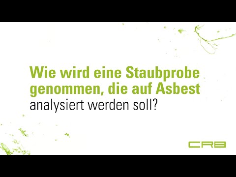 How do I take a dust sample to be analyzed for asbestos?