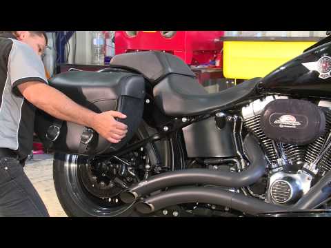 How to install Motorcycle Saddle Bags on a Harley-Davidson ...