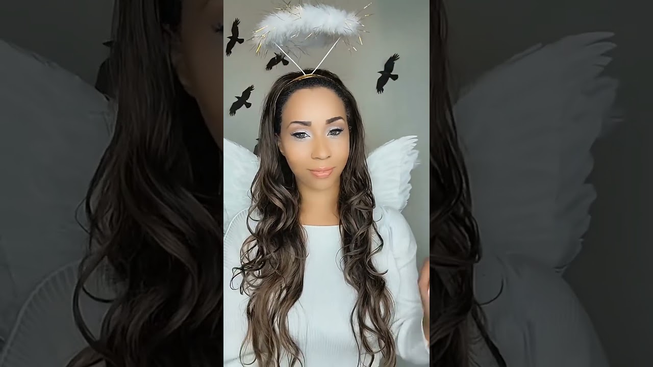 Easy Angel Costume😇 #easyangelcostume #angelcostume #angelcostumeideas #angelcostumeforhalloween #an