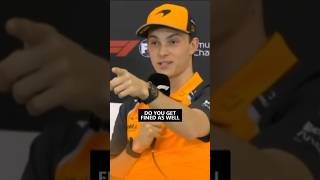 Oscar asks if the reporter is allowed to swear 🤣 #f1 #formula1 (source: F1TV)