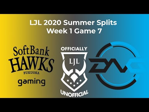 [EN] LJL 2020 Summer Split Week 1 Game 7 - Fukuoka SoftBank Hawks gaming Vs DetonatioN FocusMe