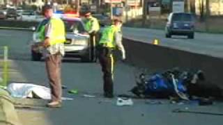 preview picture of video 'PITT MEADOWS MOTORCYCLE CRASH DEATH BOTHE DRIVERS DIED ON LOUGHEED HWY MAR 06 2010 (4).wmv'