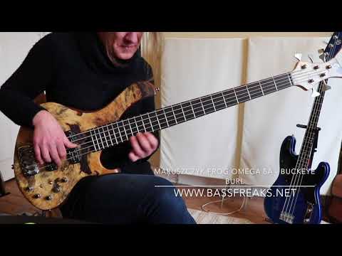 Maruszczyk Frog Omega 5A Buckeye Burl Live Demo - BassFreaks.net