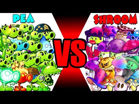 Team PEASHOOTER vs MUSHROOM - Who Will Win? - PvZ 2 Team Plant vs Team Plant
