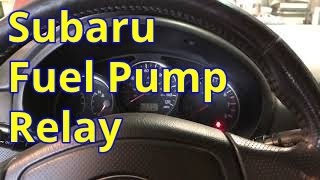 Subaru Fuel Pump Relay Removal to Relieve Fuel Pressure