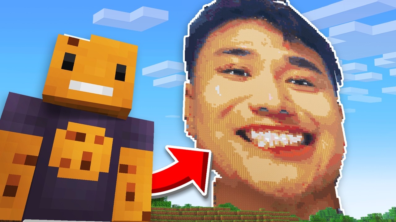 I Built My FACE REVEAL in Minecraft Hardcore