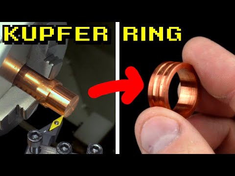 Ring aus reinem Kupfer an der Minidrehbank hergestellt!