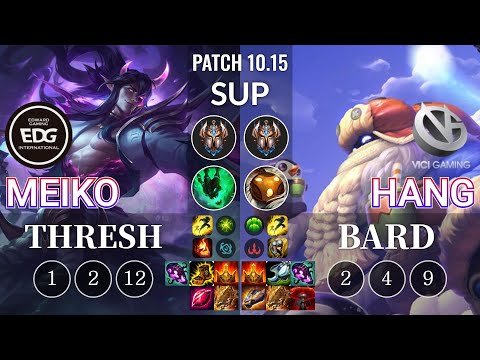 EDG Meiko Thresh vs VG Hang Bard Sup - KR Patch 10.15