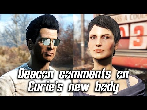 Fallout 4 - Deacon comments on Curie's new body