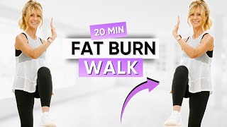 20 Minute Fat Burning Walking Workout | Walking Exercise For Weight Loss!