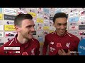 Trent Alexander-Arnold isn't happy giving Andy Robertson the MOTM award! Post-match interview