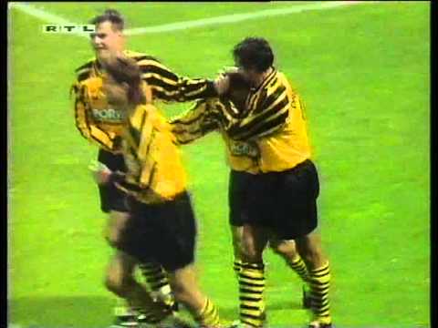1993/94 DFB-Pokal Achtelfinale Dynamo Dresden - Bayern München 2 - 1 (Highlights, 1. Hälfte)