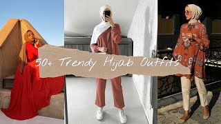 50+ MODERN HIJAB OUTFITS INSPO // How to style hijab with different dresses