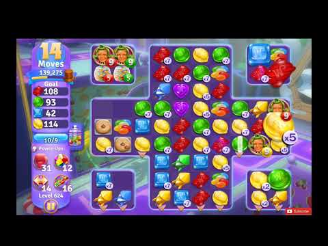 Wonka's World of Candy Level 624 NO BOOSTERS - A S GAMING ✔