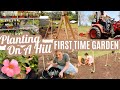 GARDEN TOUR PLANTING A FIRST TIME GARDEN ON A HILL HOMESTEAD TOUR CANNING AND FREEZING